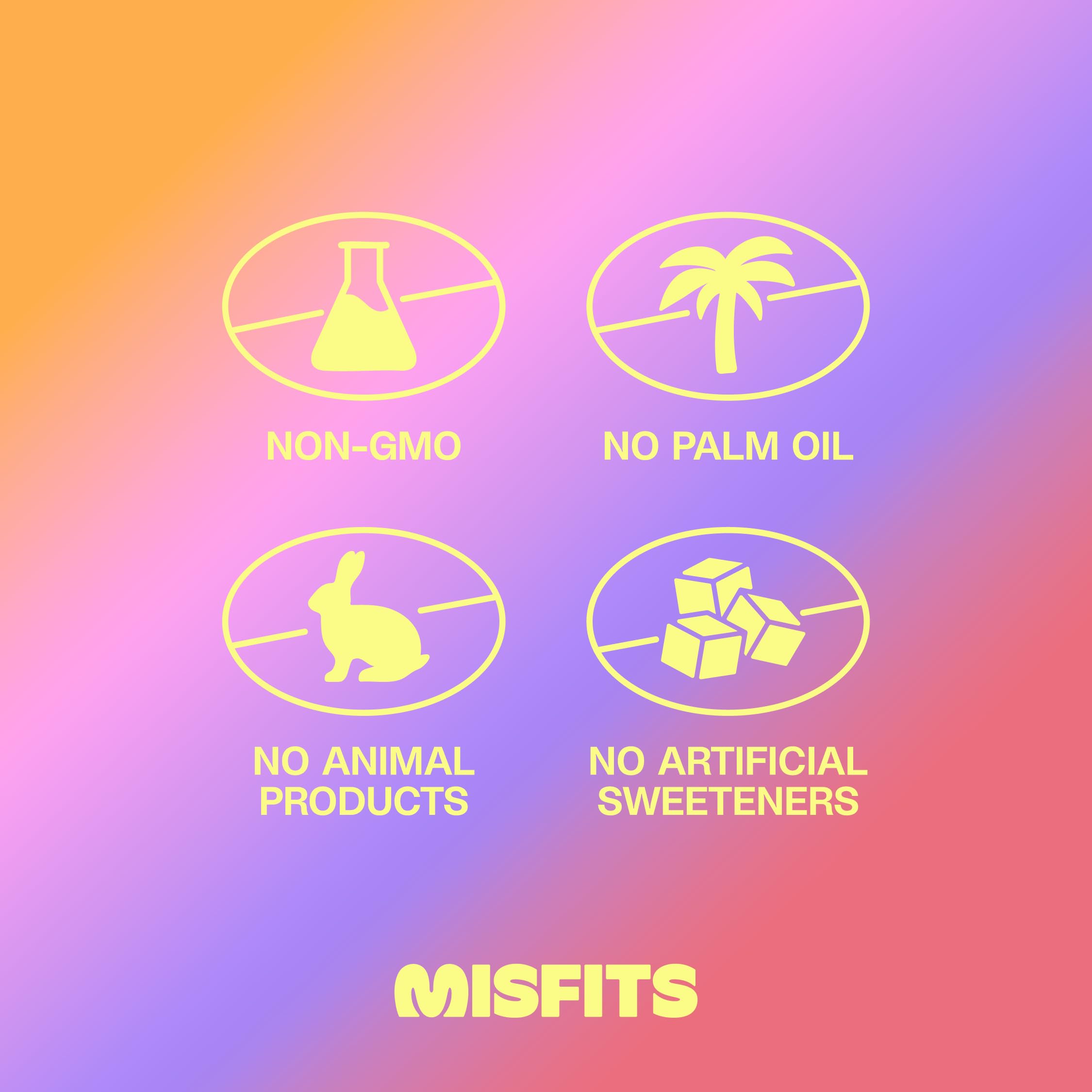 Misfits bar low carb low sugar profile for mindful snacking.