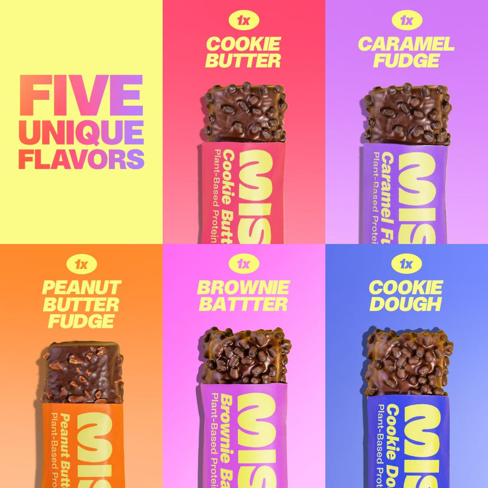 Misfits Protein Bar on-the-go display for portable nutrition between activities