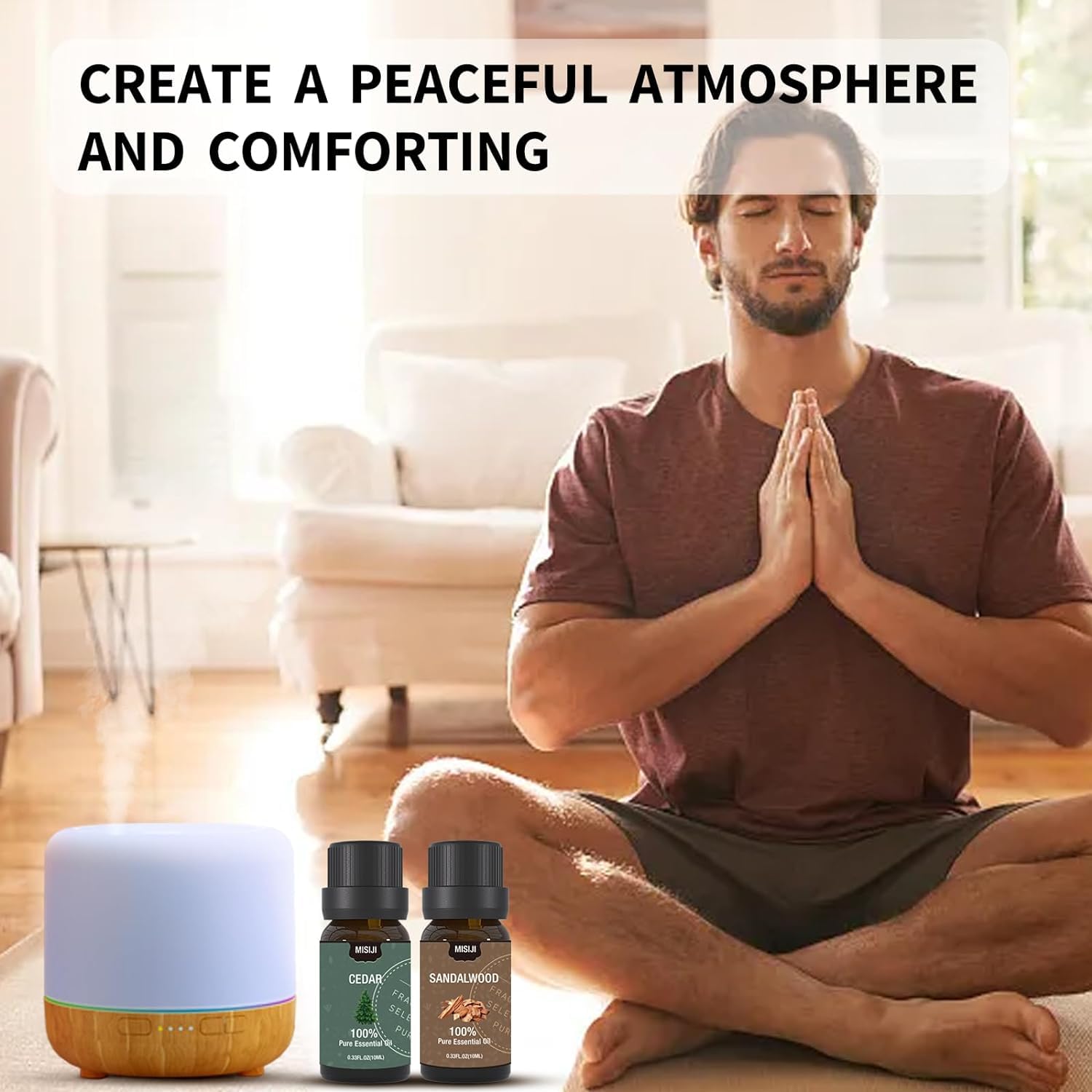 MISIJI diffuser-ready oils create a calming room ambiance