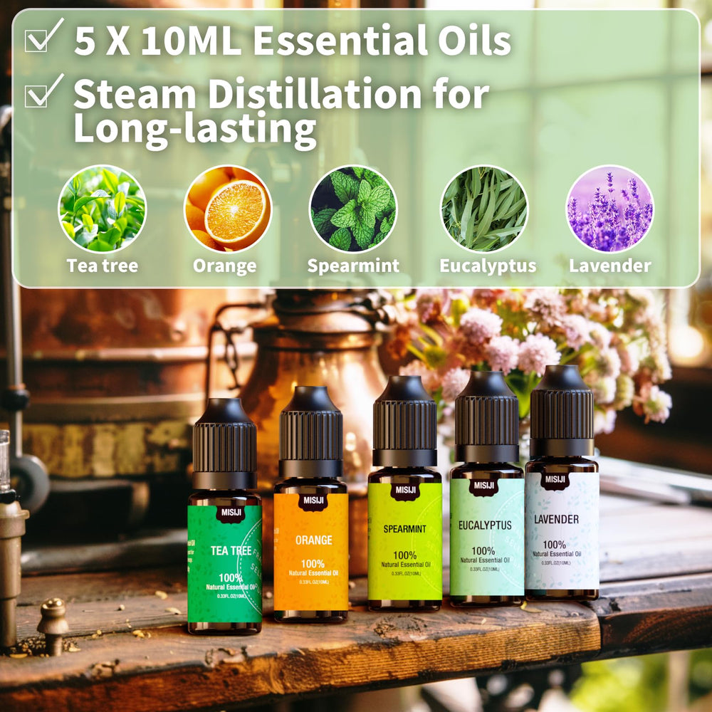 MISiji lavender essential oil bottle ideal for calming room ambiance.