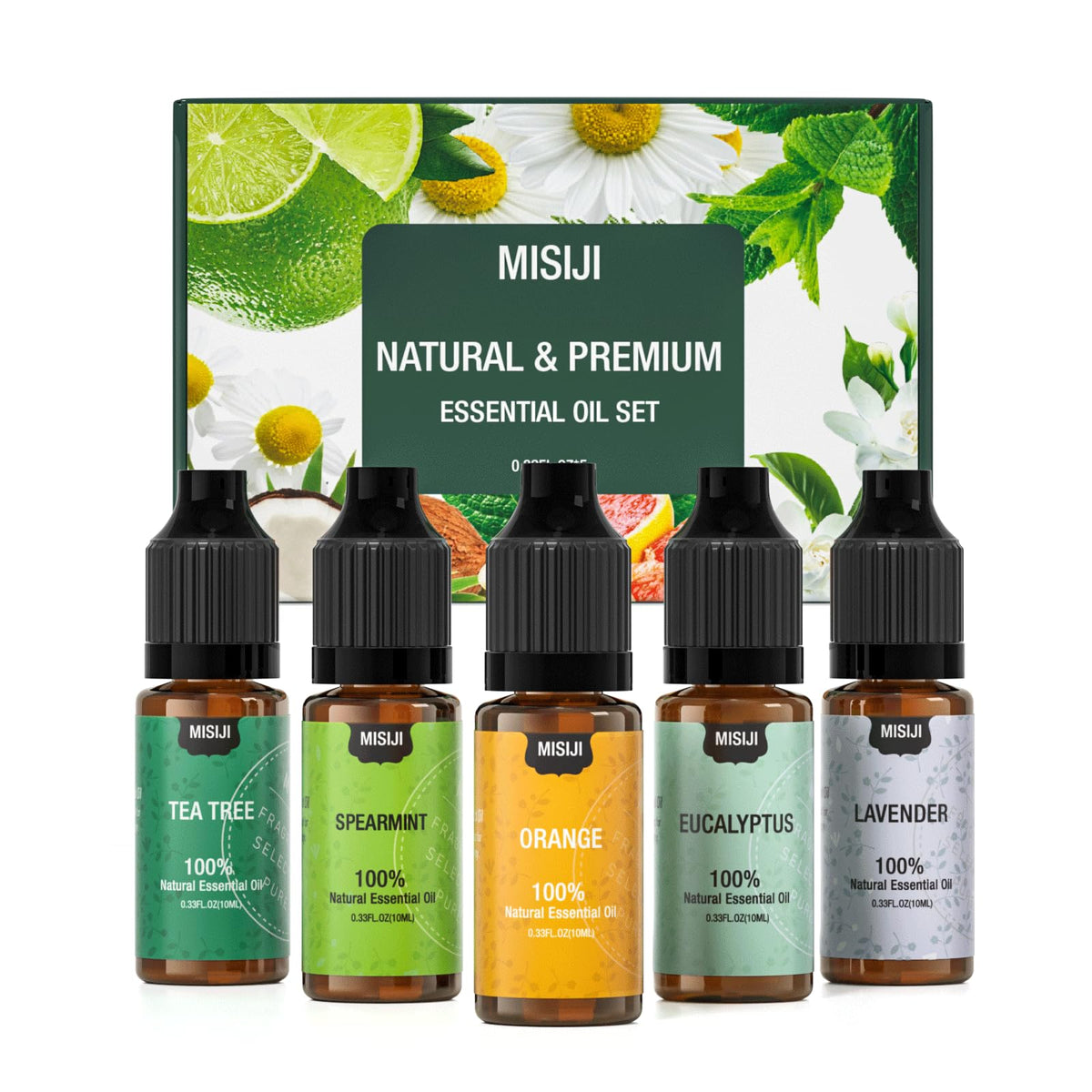 MISiji orange essential oil bottle for diffuser aroma sessions.