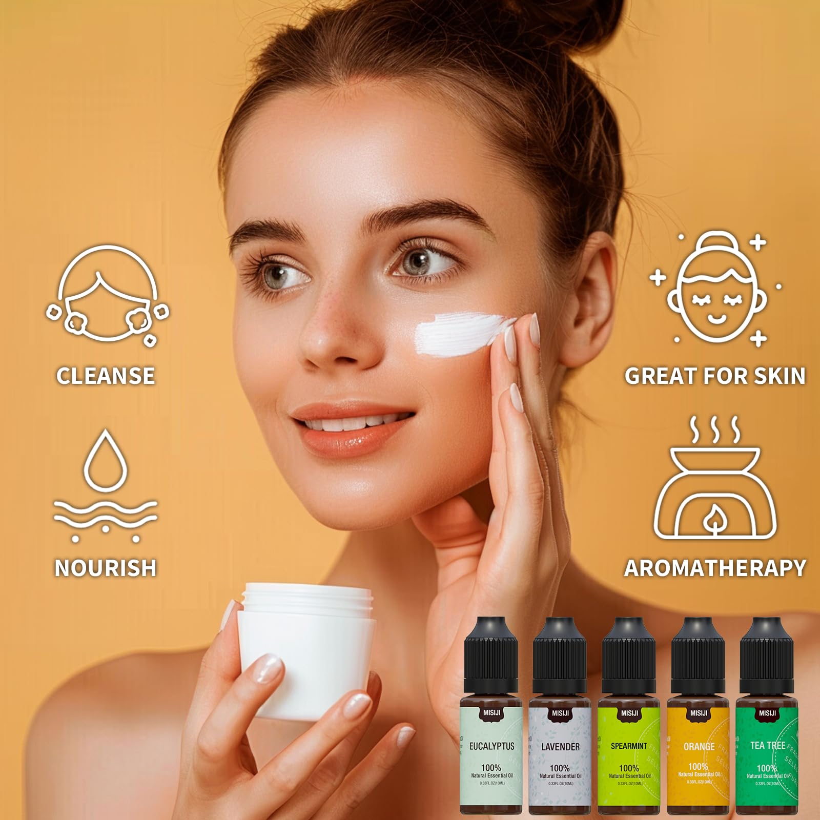 MISiji essential oils set packaging for organized home fragrance.