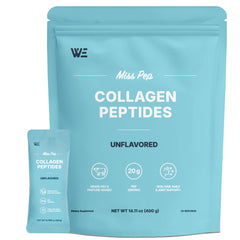 MISS PEP Collagen Peptides bottle showing daily skin and joint support.