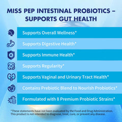 MISS PEP capsules pouring out suitable for easy daily use and travel.