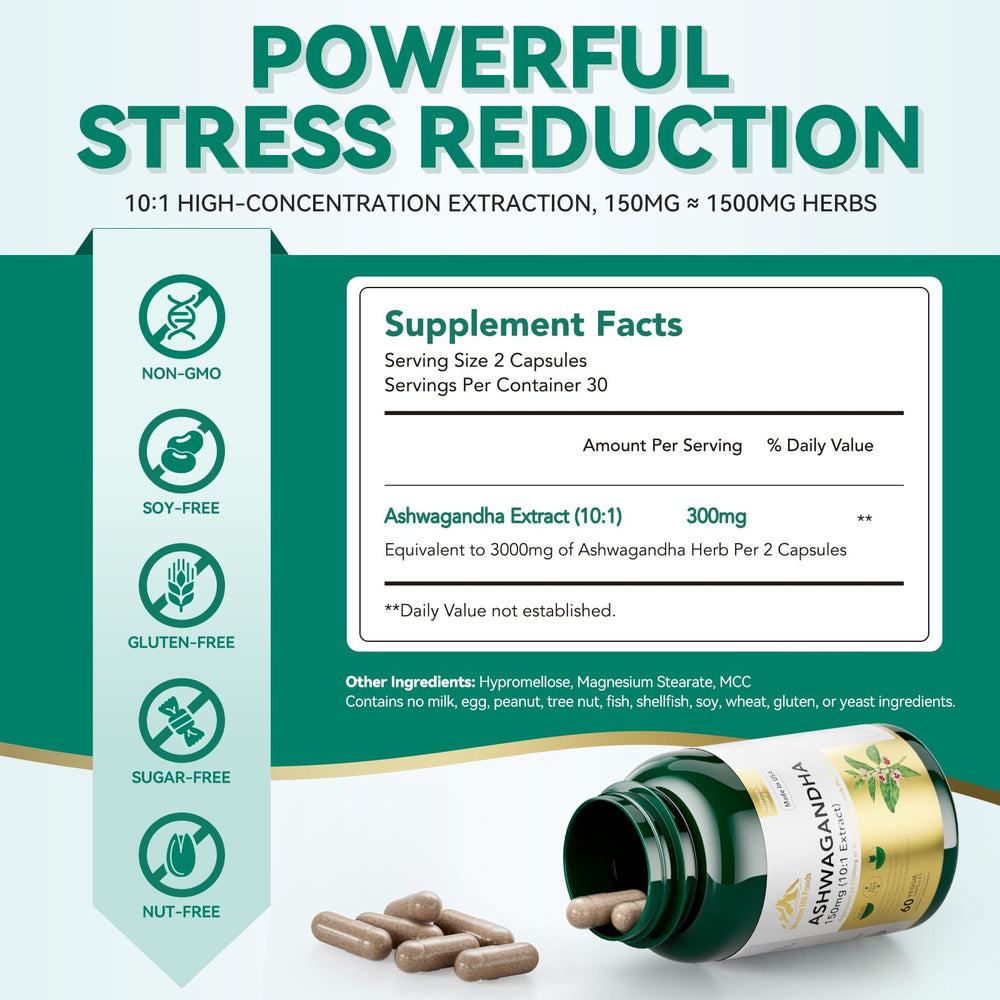 Mission Hill Ashwagandha capsules showcase energy and focus benefits for busy days