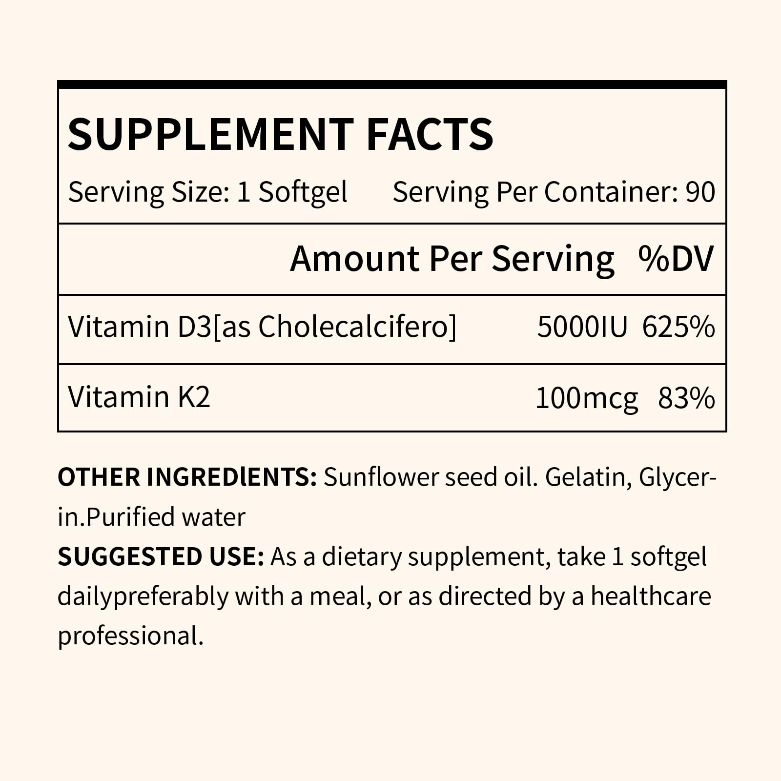 Misspep travel-friendly packaging holds 90 mini softgels.