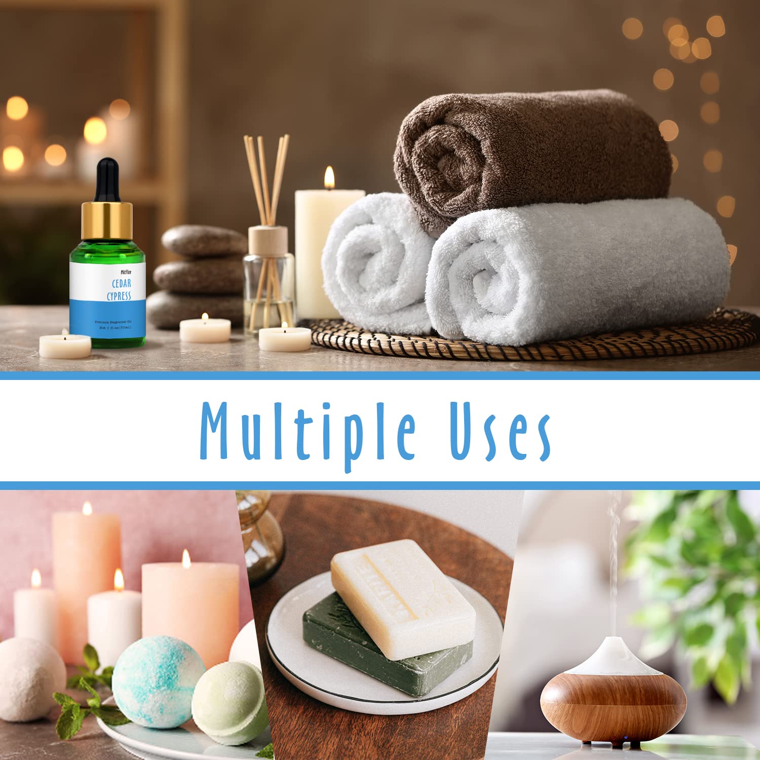 MitFlor Cedar Cypress fragrance oil suited for candle making with soy wax