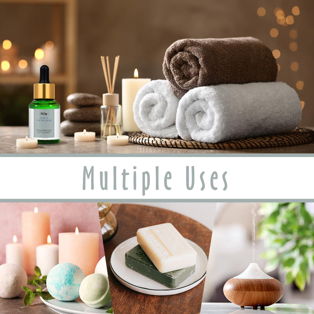 MitFlor Hot Spring Fragrance Oil in a diffuser creating a tranquil room scent