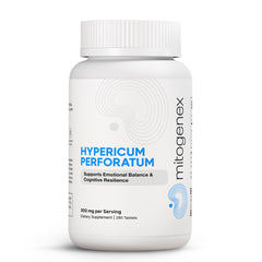 Mitogenex Hypericum extract bottle for consistent mood support.