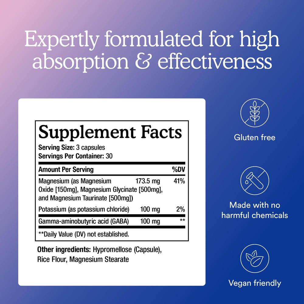 MitoQ Triple Magnesium Complex label close-up showing the blend details.
