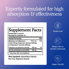 MitoQ Triple Magnesium Complex label close-up showing the blend details.