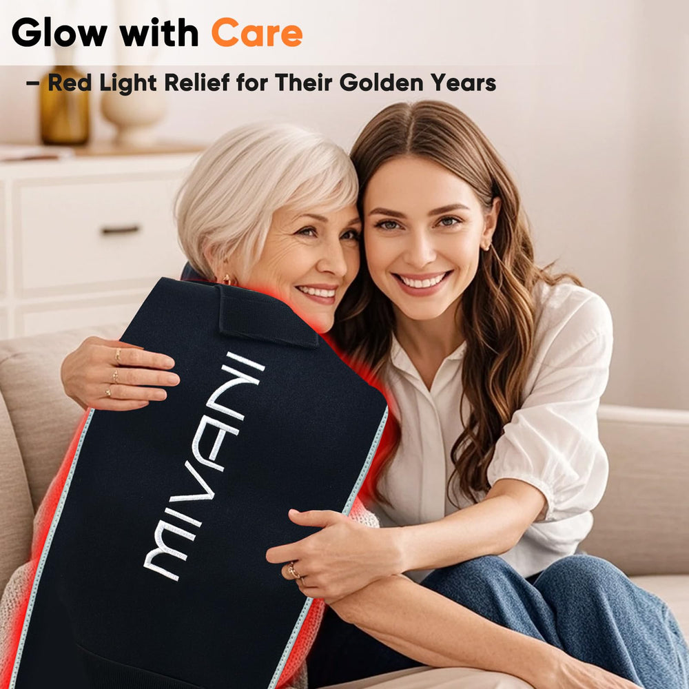 MIVANI red light therapy pad for the lower back delivers steady infrared warmth.