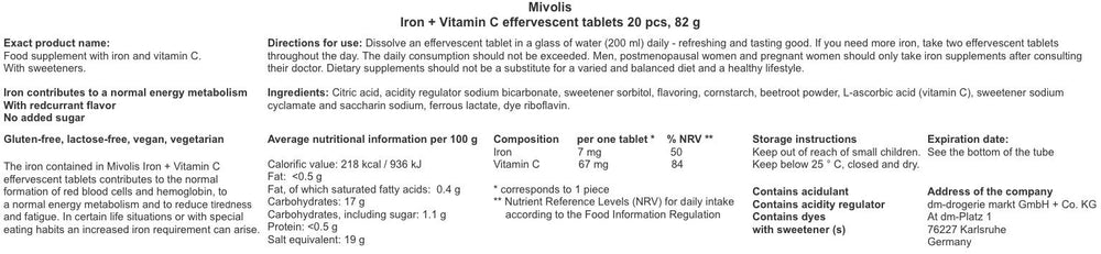 Mivolis gluten-free vegan formula label on jar.