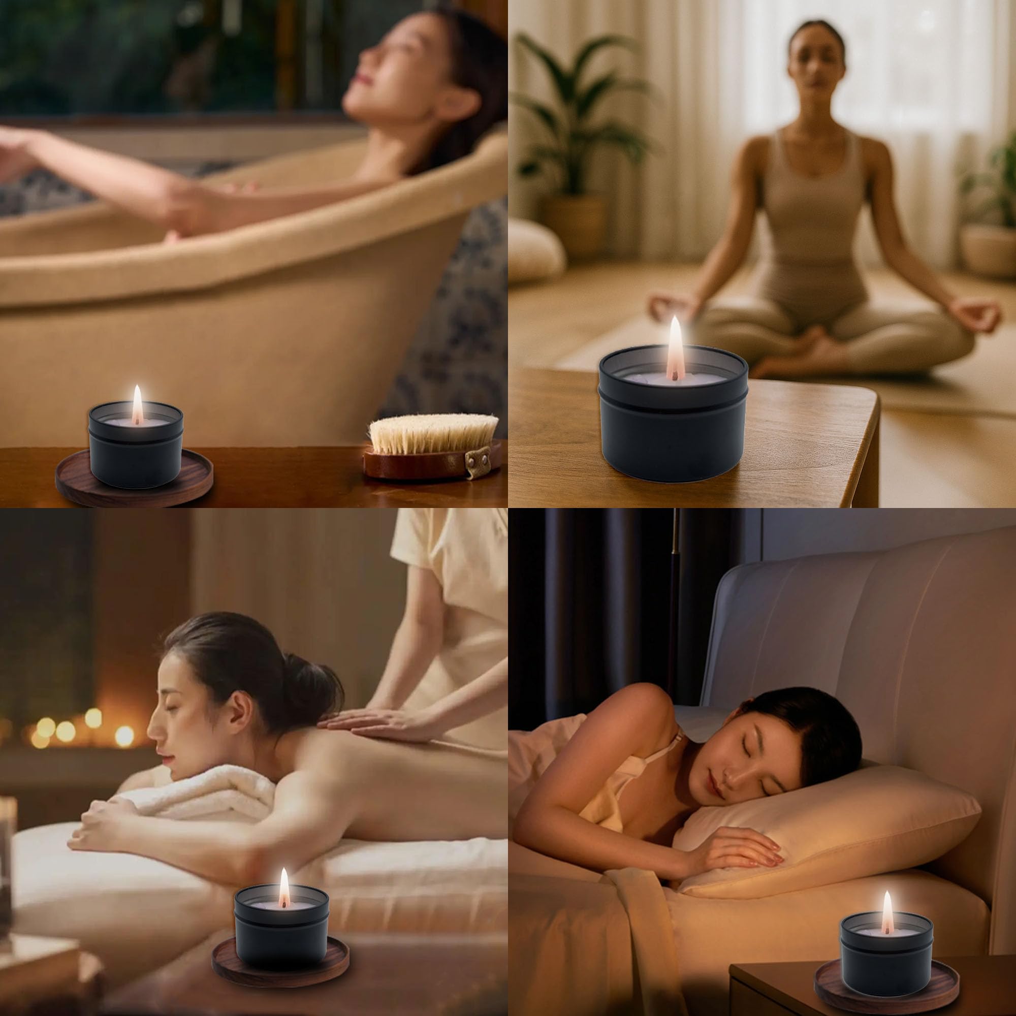 Mivra Zyora candle creating cozy bedroom ambiance and tranquility