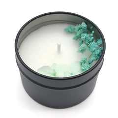 Mivra Zyora Jasmine Candle in travel tin for on-the-go relaxation.