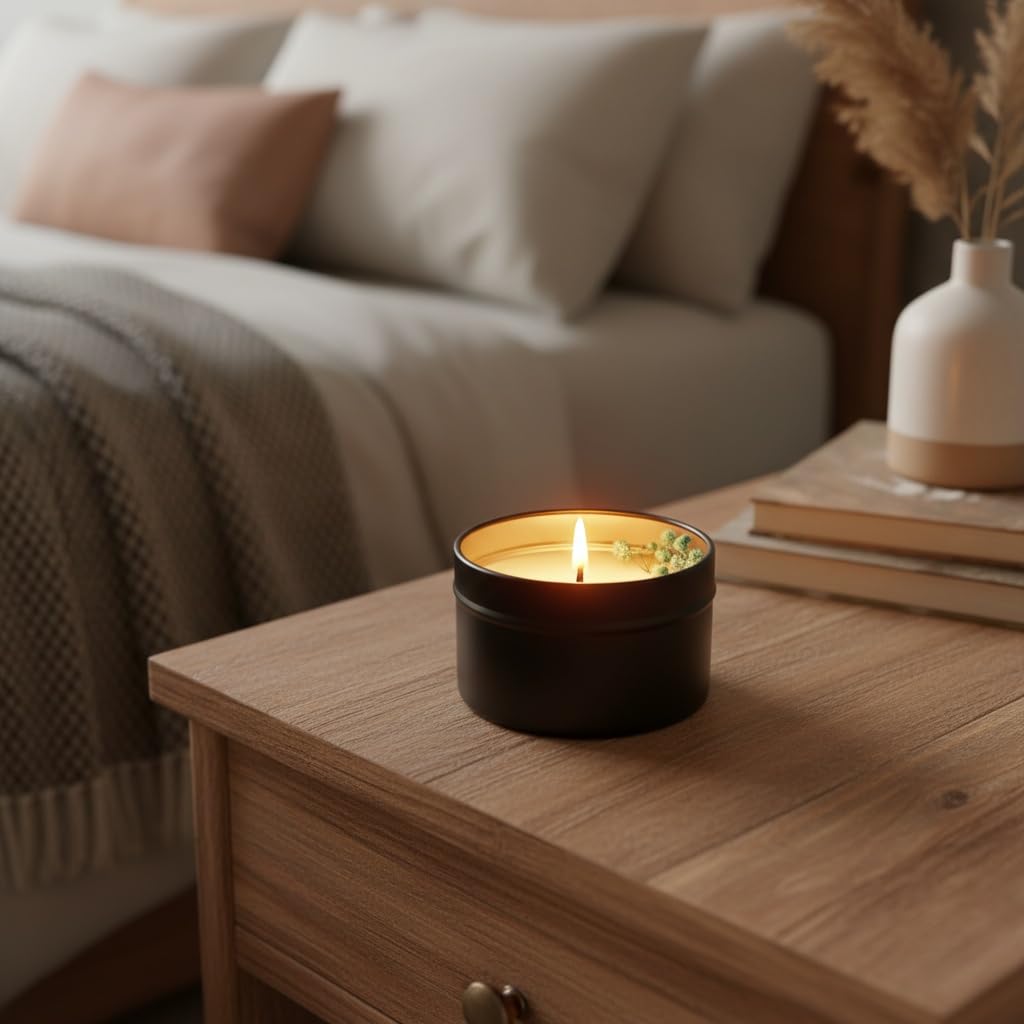 Gift-ready Mivra Zyora travel tin candle packaging.