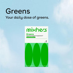 MIXHERS Hergreens kale leaf closeup highlighting nutrient-rich greens