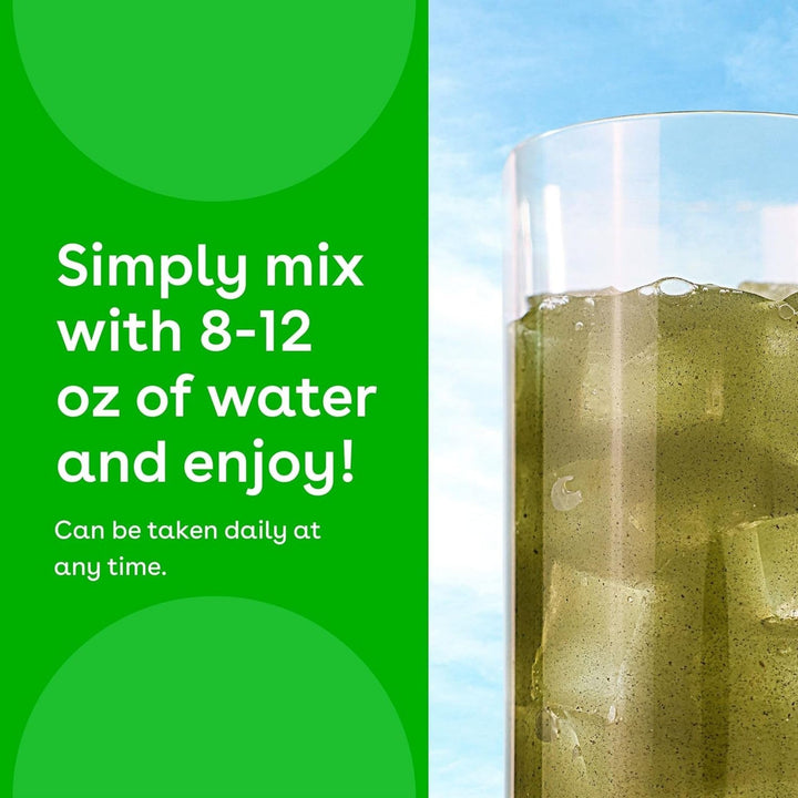MIXHERS Hergreens being stirred in water for easy mixability
