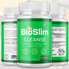 Close-up of MJO Bioslim Cleanse capsules highlighting premium vitamins.