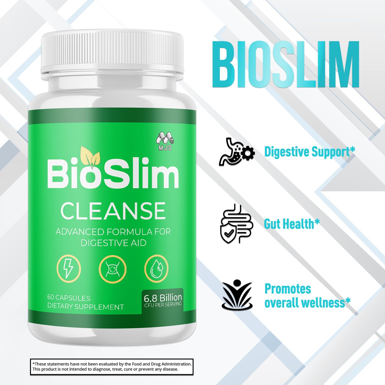 Opened package of MJO Bioslim Cleanse reveals 30 servings for routines.