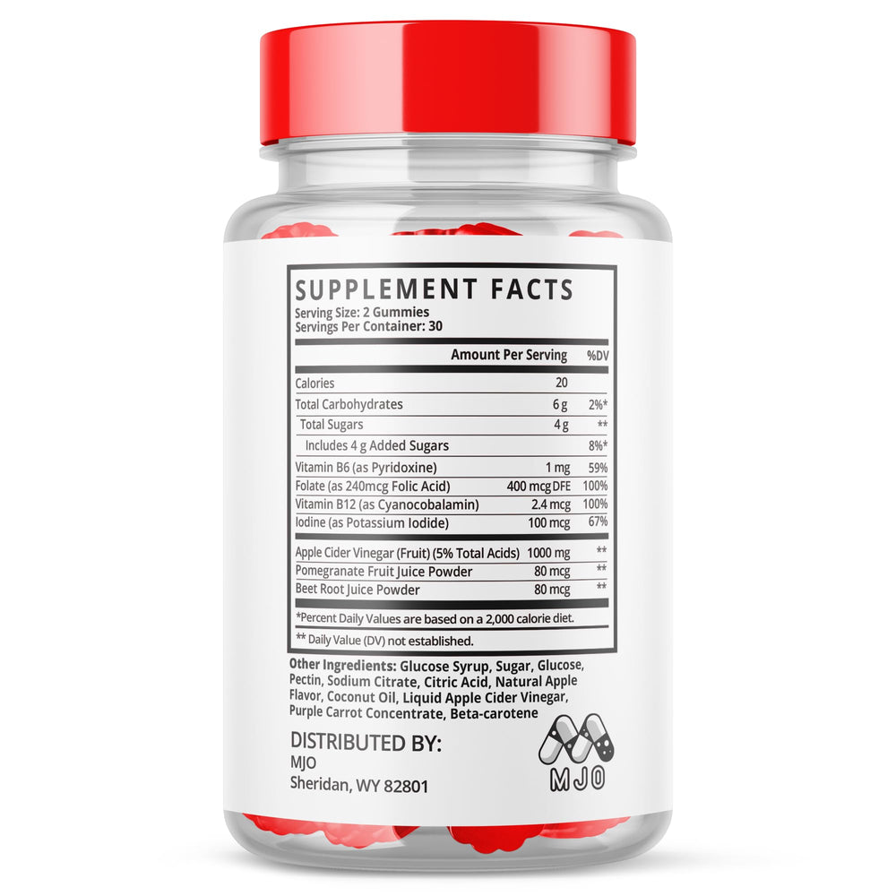 MJO Blast Keto ACV Gummies daily-use bottle on shelf.