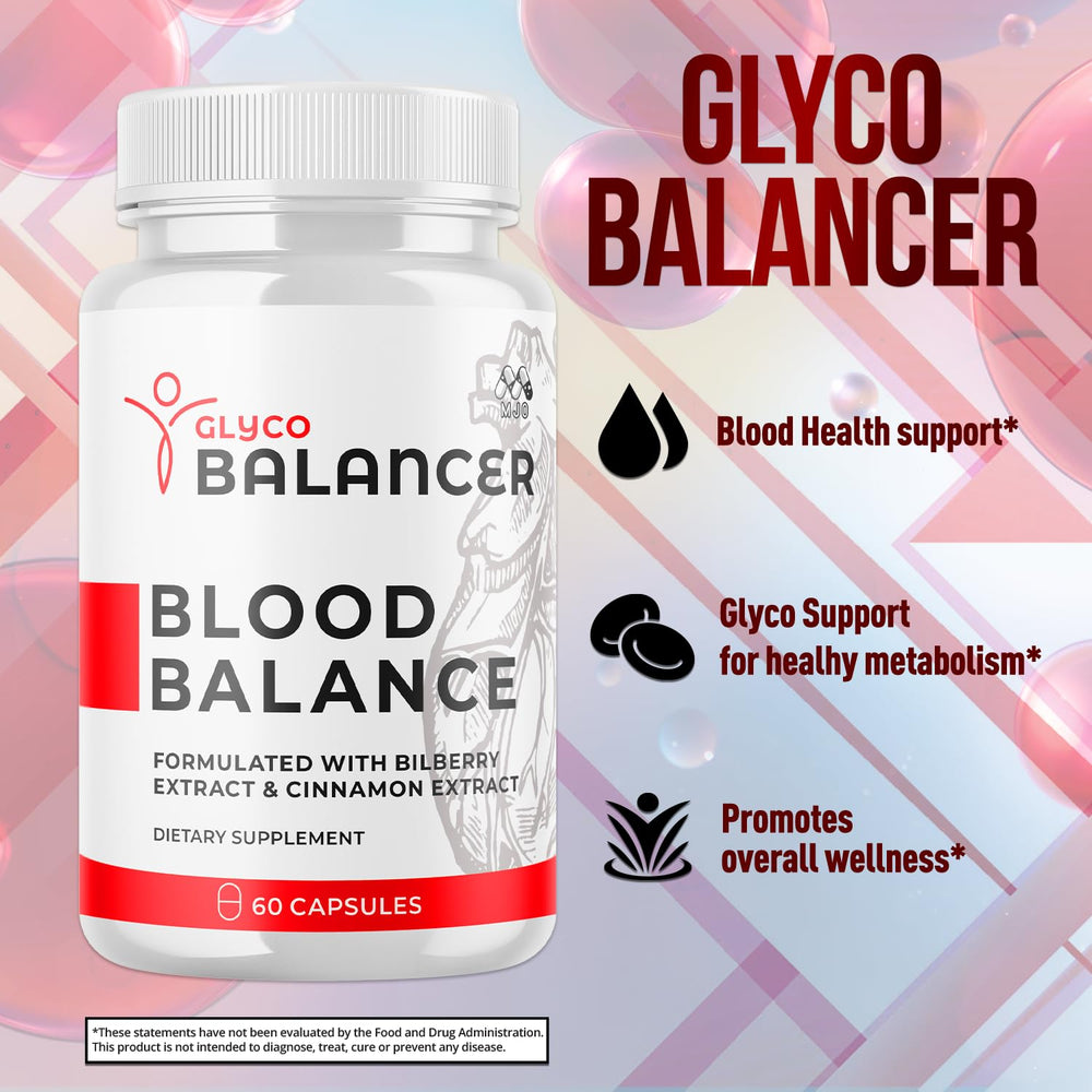 MJO Glyco Balancer bottle side view showing convenient daily supplement.