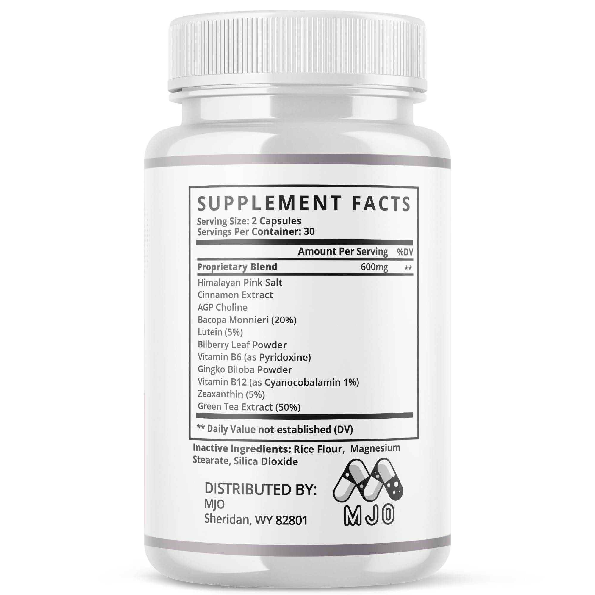 MJO HemoNexa nutrient ingredients highlights plant-derived compounds.