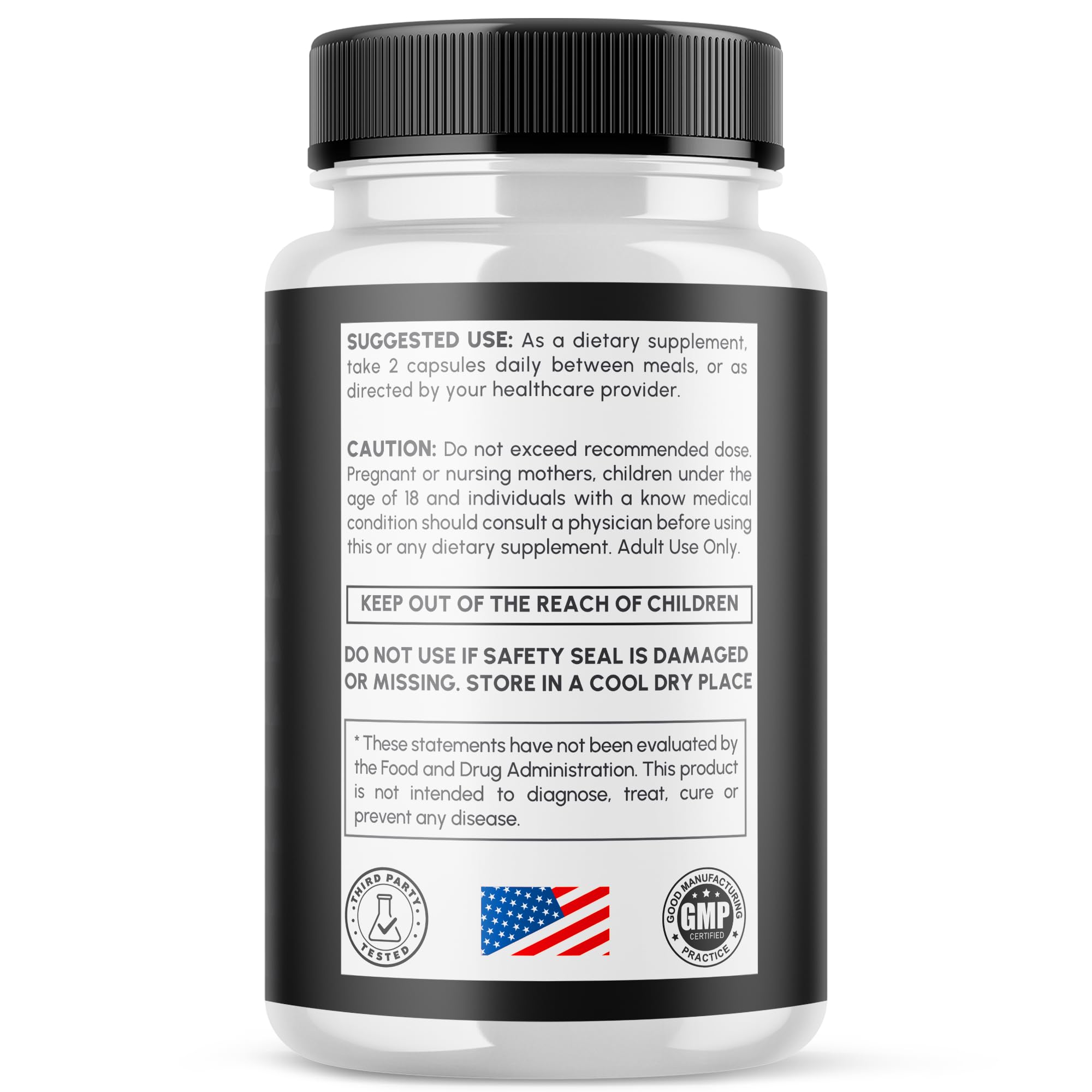 MJO Laellium nutrition facts panel guides daily intake and serving sizes