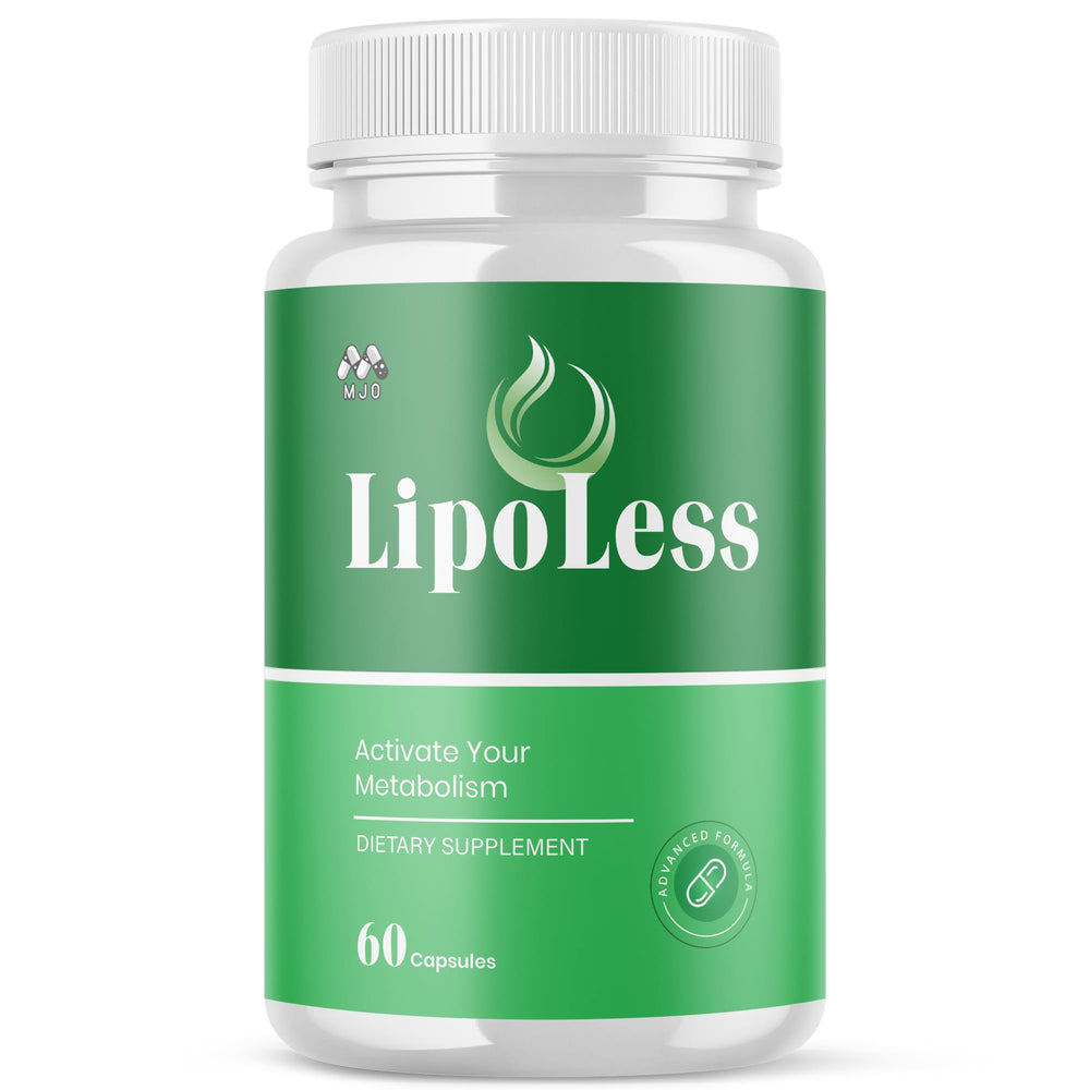 MJO LipoLess capsules bottle front for daily wellness support