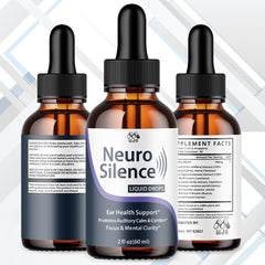 MJO Neuro Silence Drops pouring dropper for easy daily dosing.
