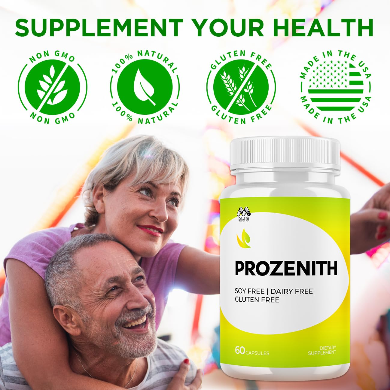 MJO Prozenith bottle on desk promotes consistent wellness.