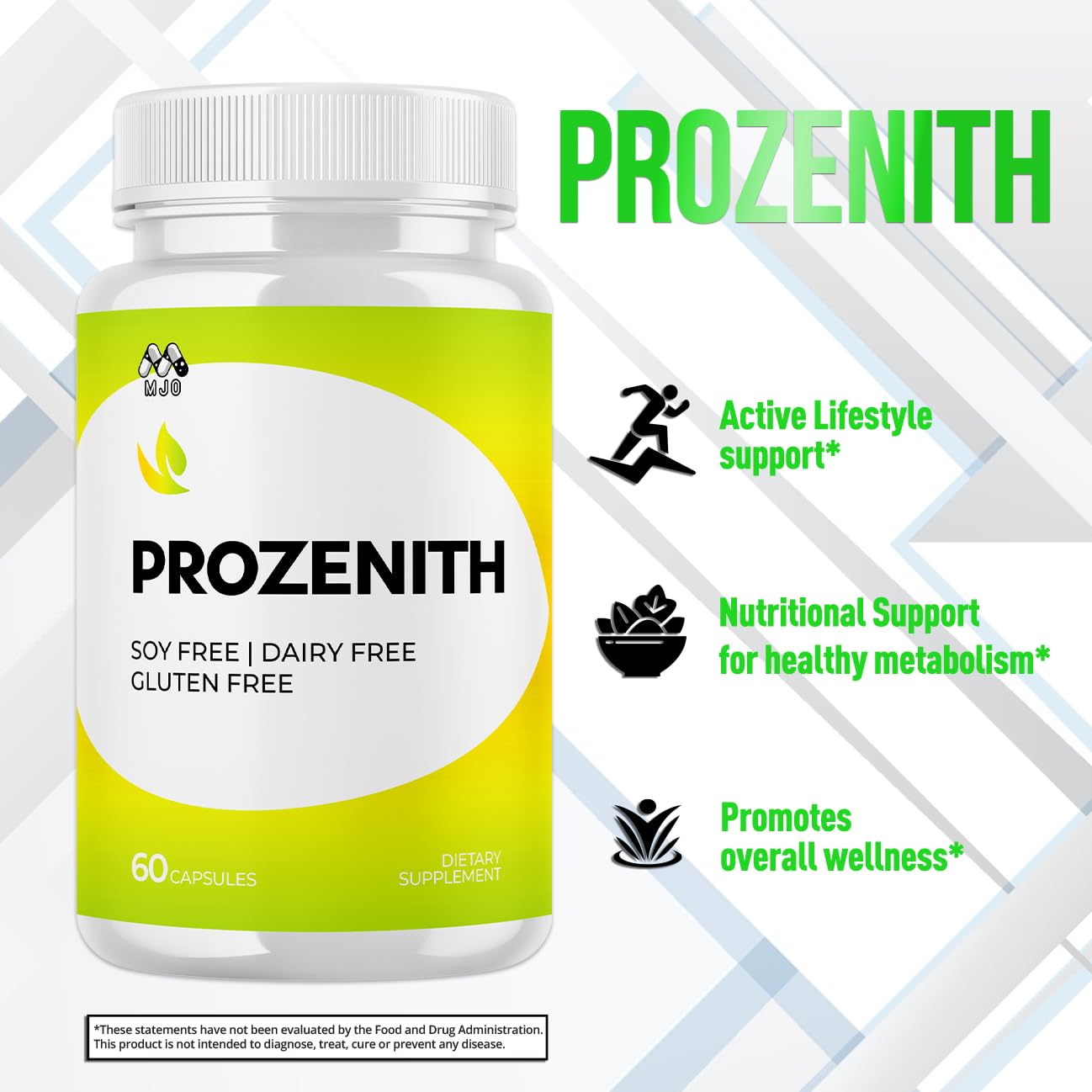 MJO Prozenith capsules pouring into a glass for daily use.