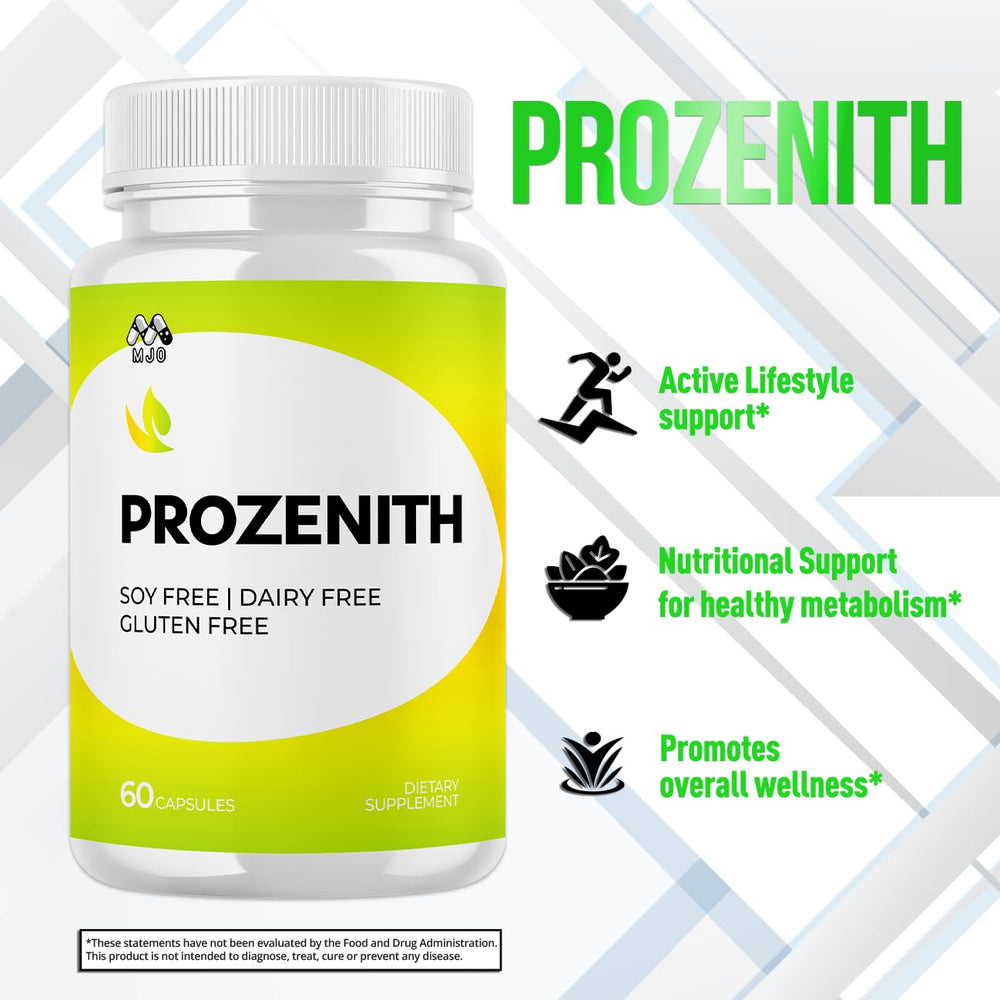 MJO Prozenith capsules pouring into a glass for daily use.