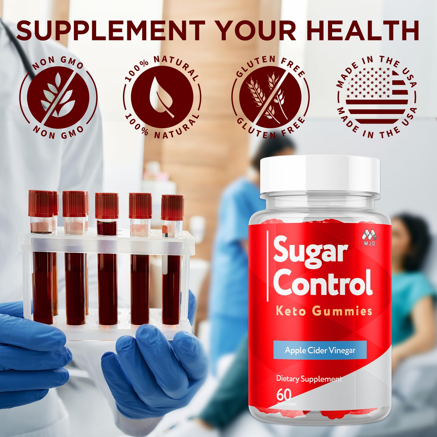 MJO SugarControl keto gummies close-up hints fruity taste and texture