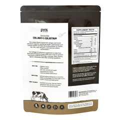MK Supplements collagen-colostrum-chocolate-scoop ready-to-use serving supports daily vitality.
