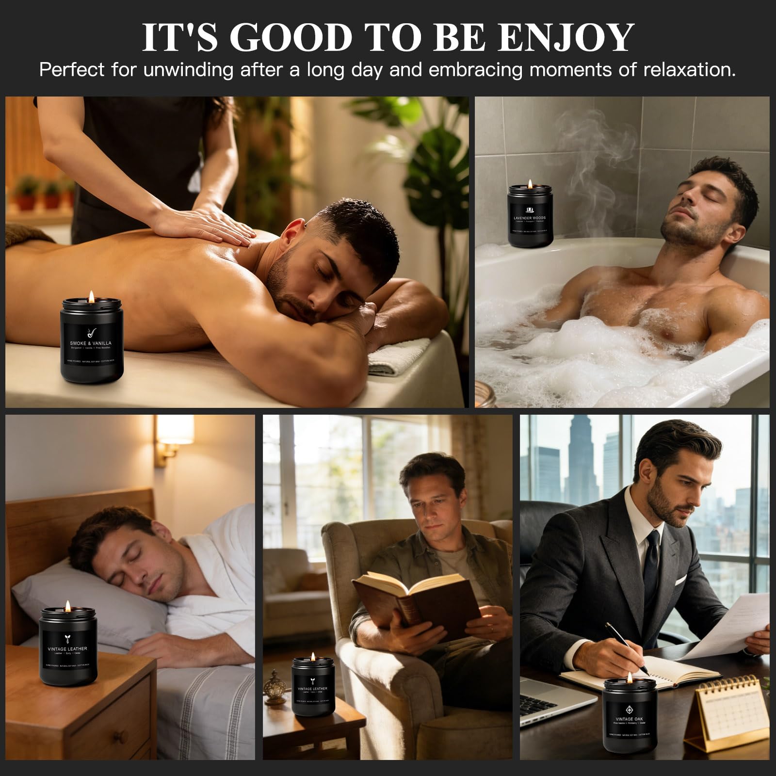MKCLDE cotton-wick candle delivers long-lasting fragrance with minimal smoke.