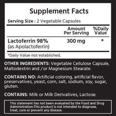 ML Naturals Lactoferrin capsule closeup highlighting veggie capsules