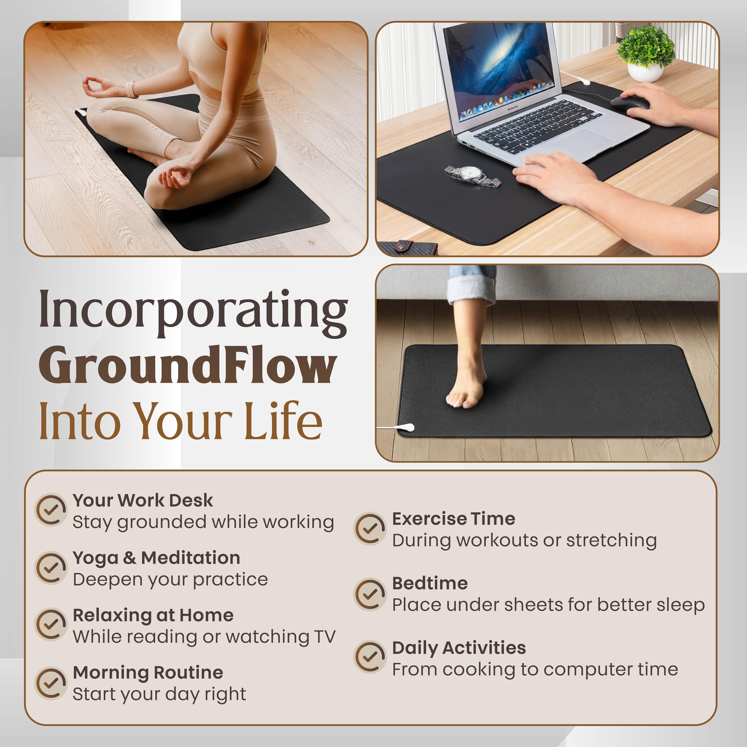 MLAB GroundFlow relaxation scene in a calm living space