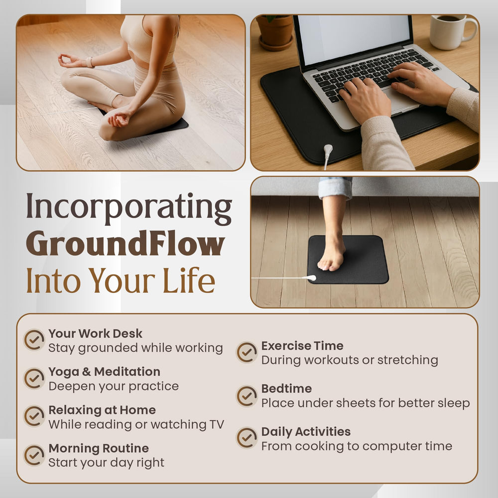 MLAB GroundFlow placed under a desk for focused work sessions