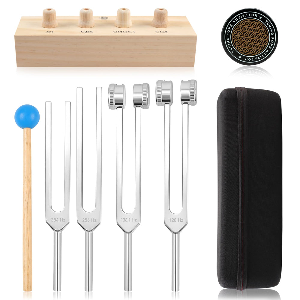 mllusxg 128Hz tuning fork with activator for chakra balance and calm sessions