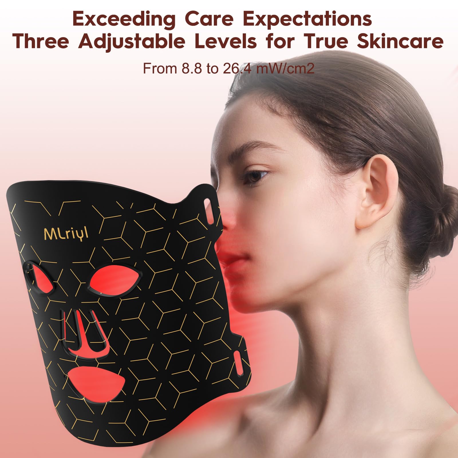 MLriyl eye shield design protects eyes during use