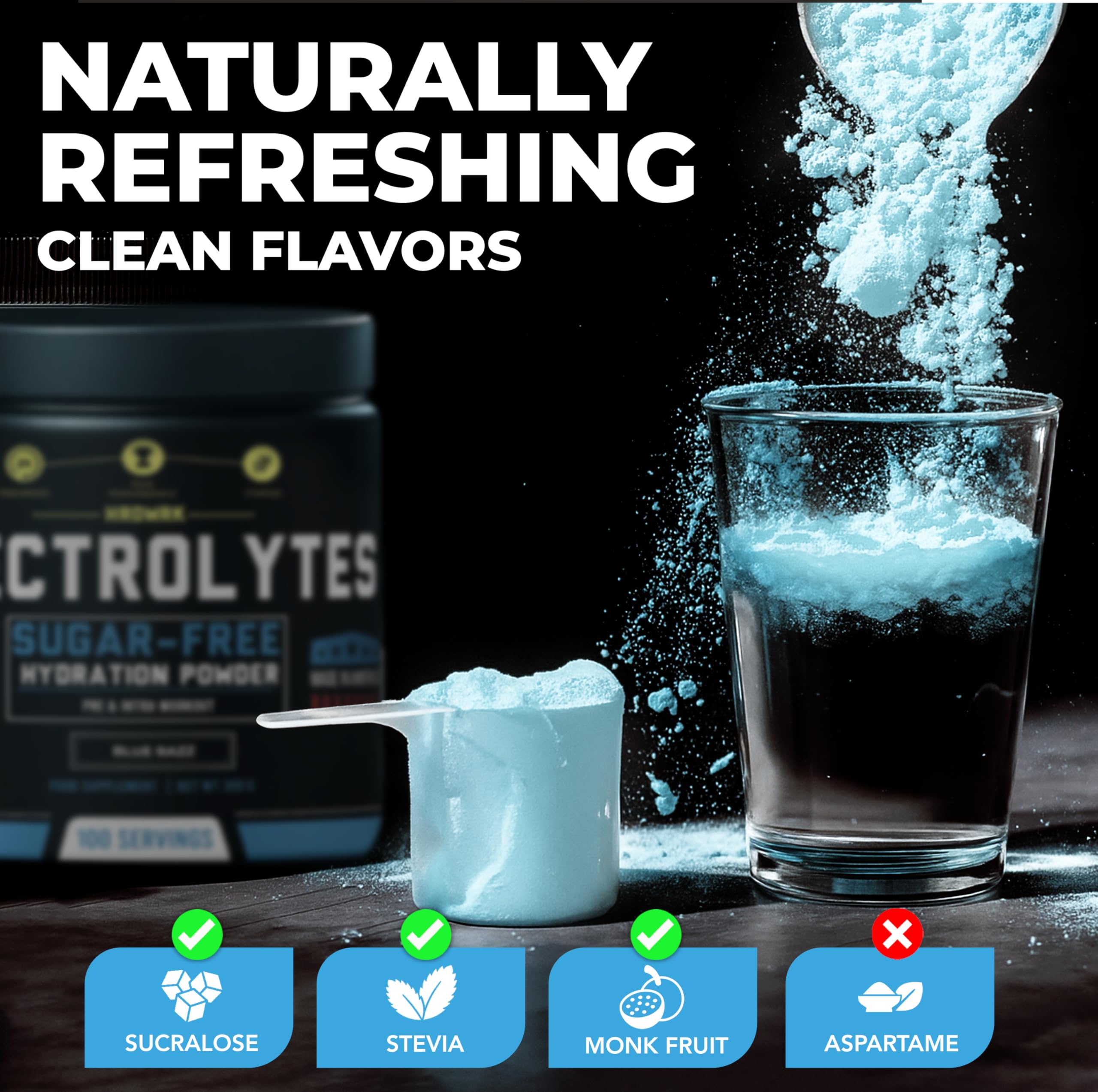MMA Nutrition HRDWRK electrolytes powder tub front with minimal design.