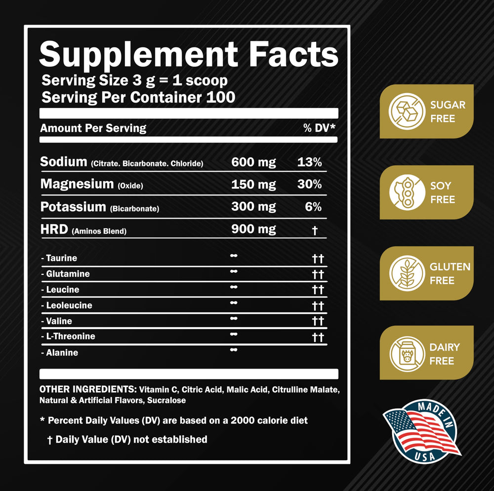 MMA Nutrition HRDWRK keto-friendly hydration for cardio workouts