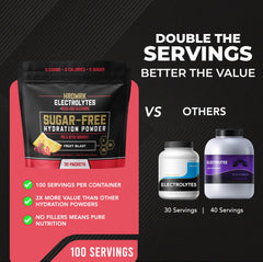 Scoop and 6.2g serving of HRDWRK electrolytes for training sessions