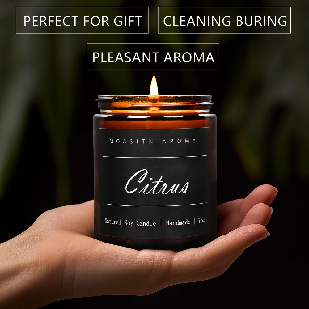 MOASITN amber glass jar candle with elegant design for décor