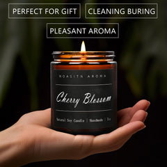 MOASITN amber glass jar candle enhances decor while delivering fragrance.