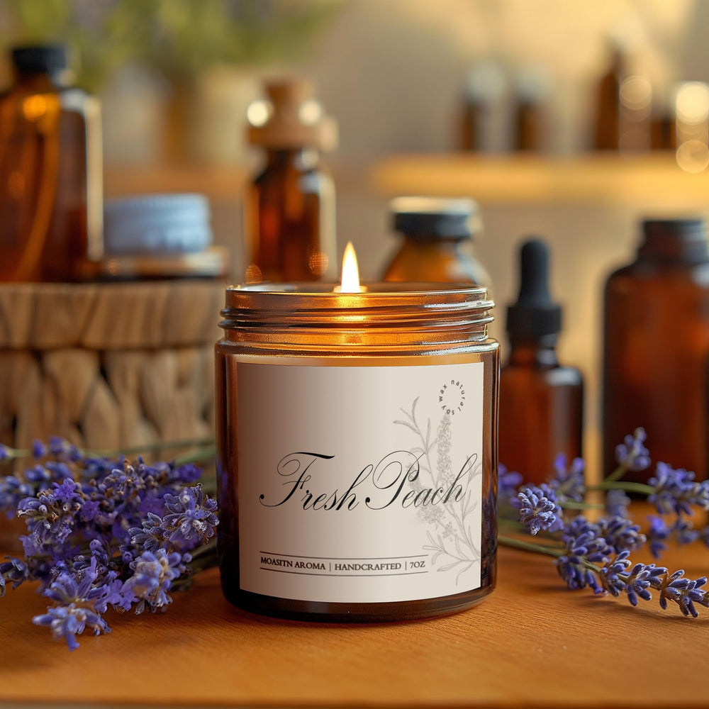 MOASITN Brown Glass Jar and Silver Lid present premium gift-ready packaging.