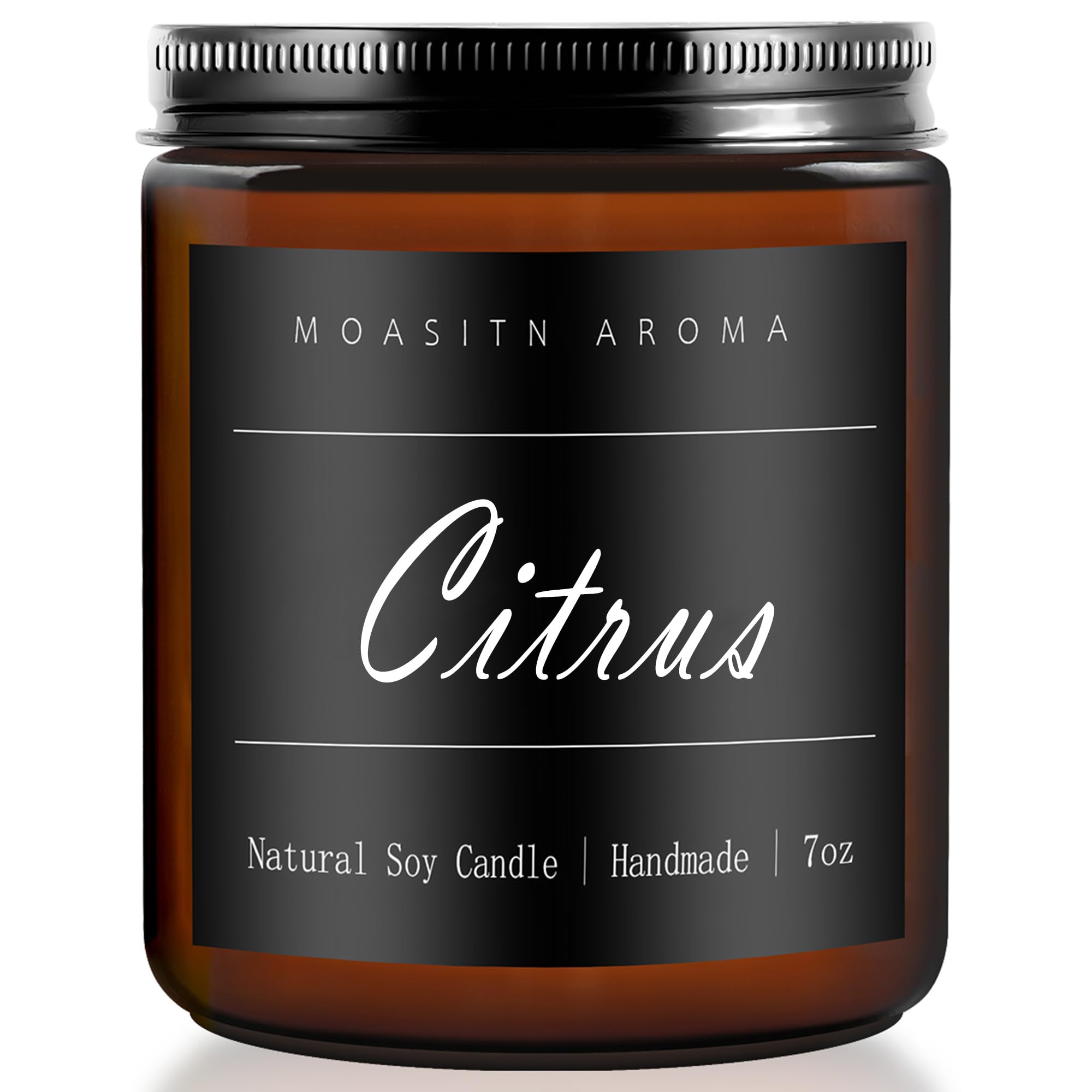 MOASITN citrus scented candle jar for home ambiance and fragrance