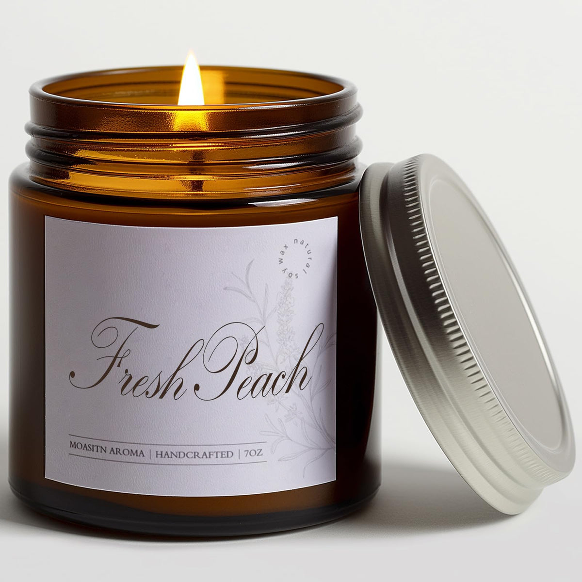 MOASITN Fresh Peach Scent Candle with vibrant peach notes for a warmer home.
