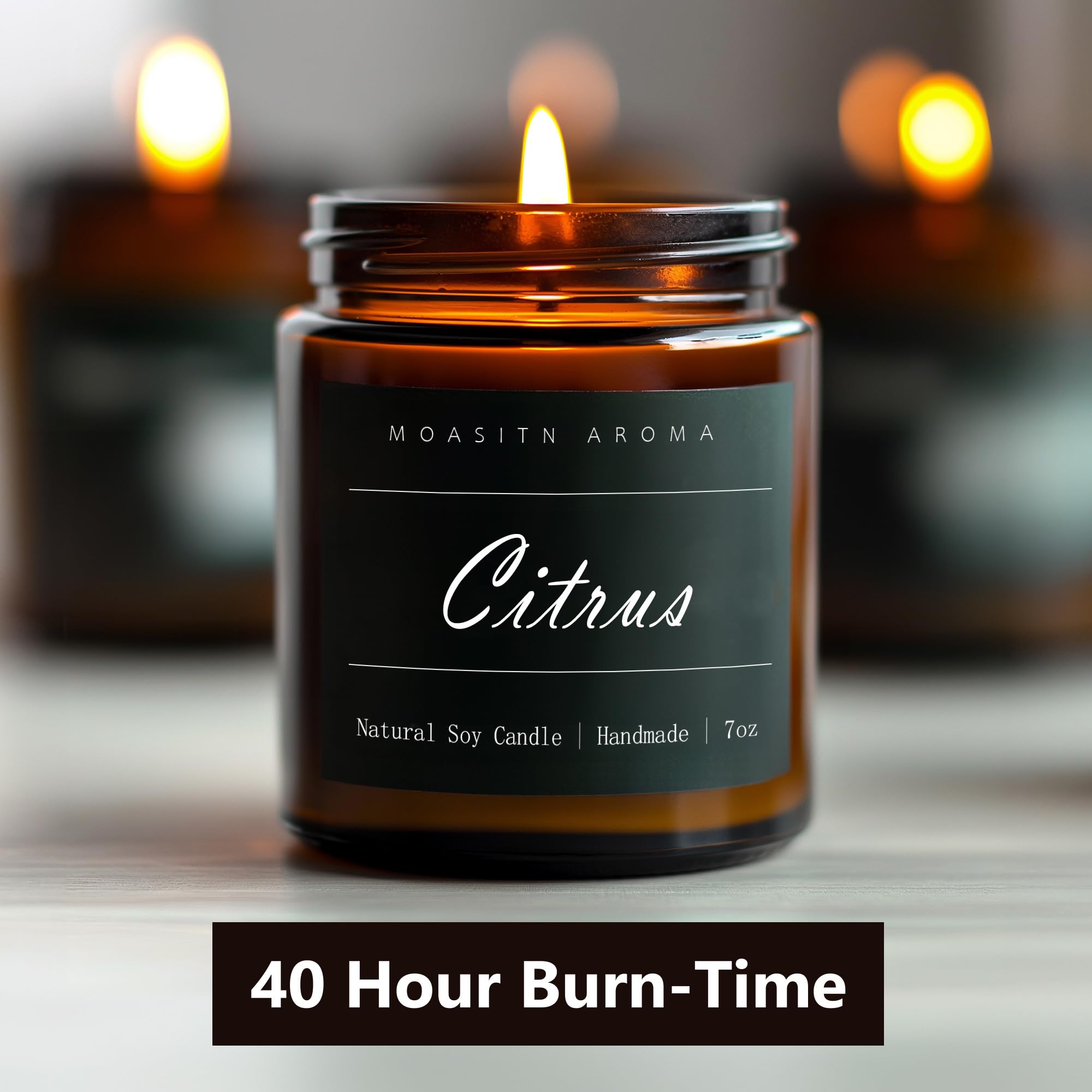MOASITN natural soy wax candle for a cleaner burn